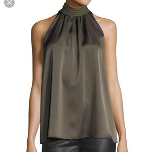 Diane von Furstenberg sleeveless high neck blouse